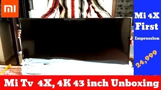 Mi TV 4X 43" 4K Android TV Unboxing and Overview  | Ultra Hd Smart Tv Mi