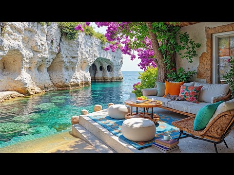 ☕Morning Calm at Beach Café | Smooth Jazz & Ocean Breeze for Peaceful Work, Study & Relaxation