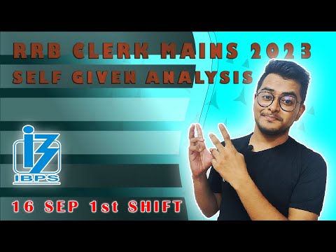 My IBPS RRB Clerk Mains 2023 Self Given Analysis || 16 September #ibps #ibpsrrbclerk #clerkmains
