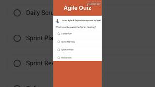 Which event creates the Sprint backlog? | Scrum Event | Agile | Sprint Planning | Product Owner | SM