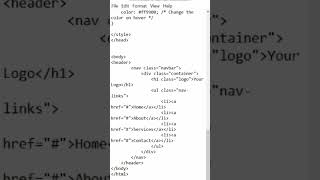 Fixed navigation bar using html & css #glassmorphism #css #html #shorts #viral #navigation #navbar