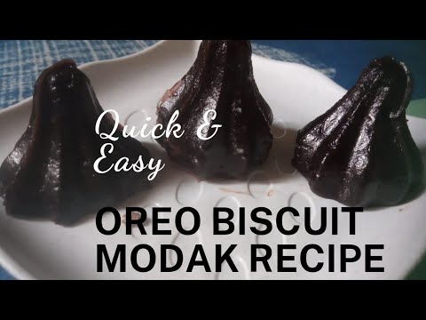 “Ganpati Special Oreo Modak 🙏Ganesh ji favourite modak recipe easy 🤩 #modakrecipe #oreo #sweets 😉