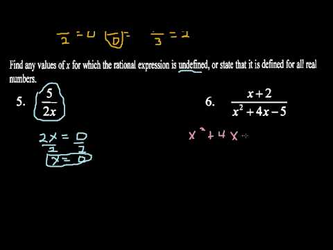 Intermediate Algbera Exam 1 Review - 4 (Undefined Rational Expressions)