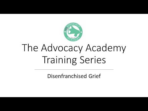 Disenfranchised Grief for Victim Advocates