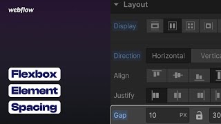 Element spacing with Webflow flexbox gap (Bangla)