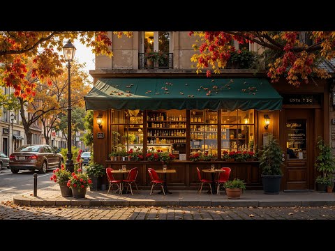 Cozy Autumn Jazz Escape in City Café | Relaxing Music for Focus, Work and Calm Mood