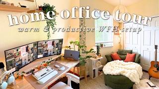 💫 Cozy Home Office Tour | Warm & Productive WFH Setup, Reading Nook, & Aesthetic Decor