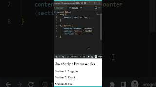 CSS Tip #3 - CSS Counter #shorts #css3 #frontenddeveloper