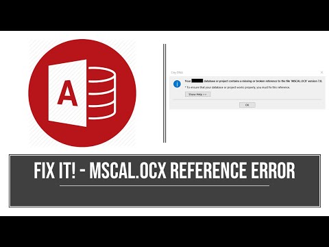 How to fix the MSCAL.OCX Missing Reference Error in MS Access