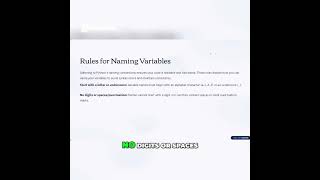 Python Variable Naming  Rules for Readability and Functionality