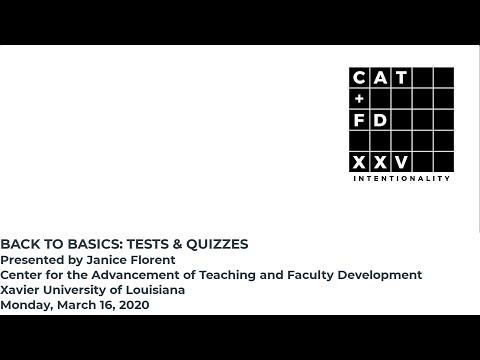 Back to Basics #3: Test and Quizzes