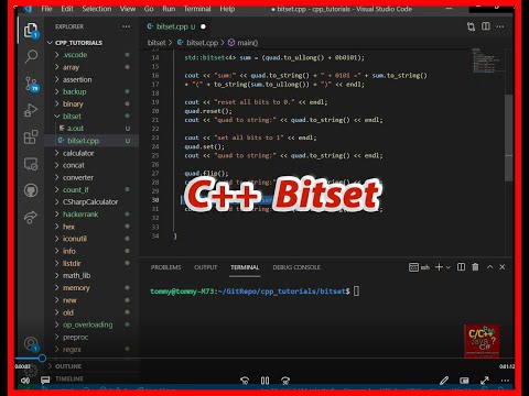 C++ Bitset Class | Software Coding Tutorials Channel
