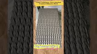 Trowel Techniques Flat & Notched Trowels in Masonry Work  #EngineeredEffort