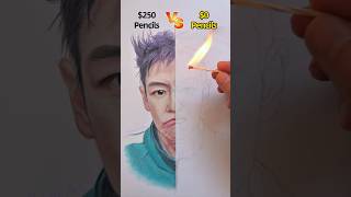 🔥$0 vs $250 Pencils Thanos: Who Wins?💜 #squidgame #art #drawing #painting