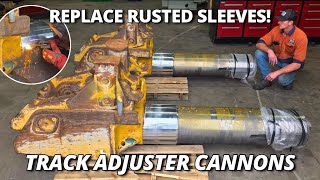 Replacing Rusted Sleeves on a D10 Dozer Track Adjuster Cannons