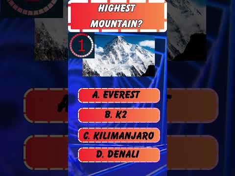 Highest mountain #vairal  #quiz  #celebrityquiz #popculturetrivia #quizchallenge