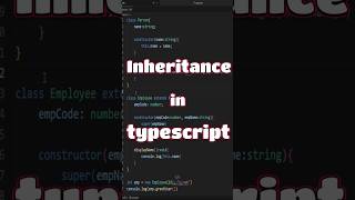 Inheritance in Typescript 🔥 #coding #javascript #typescript #reactjs #frontend #nodejs #aws #coder