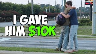 Giving A Random Homeless Man $10,000