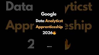 Google Data Analytics Apprenticeship 2026! 📜 Google Certificate + Hands-on Training  #google #ai