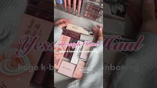 huge yesstyle makeup haul 🎀 #makeup #shortvideo #kbeauty #koreanmakeup #haul #yesstyle #unboxing