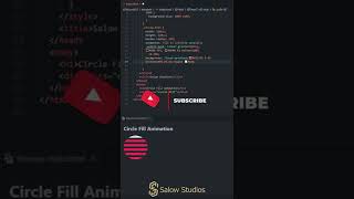 Circle Fill Animation HTML and CSS tutorial for beginners 2022 #shorts #coding