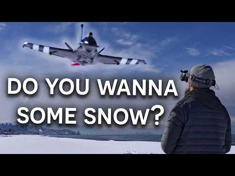 Exploring frozen winter shoreline by 4K FPV fixed wing drone | relaxation music | Scenic landscape