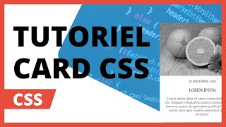 Tutoriel CSS - Réaliser une carte en CSS ( Card UI )