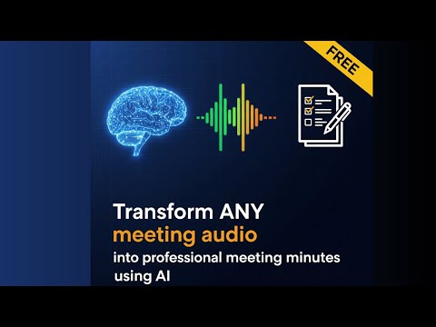 FREE AI Tool to Generate Meeting Minutes in 3 Minutes | OpenAI Whisper + Llama Tutorial | LLM