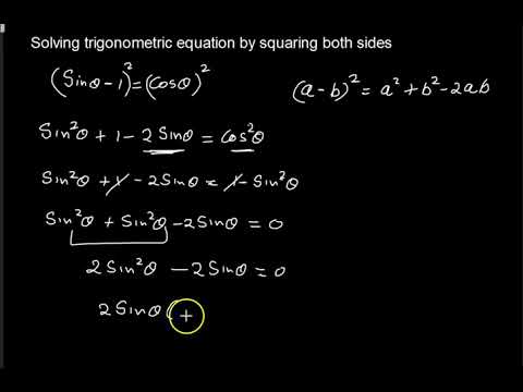 Solving trigonometric equation by squaring
