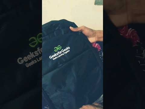 Geeks For Geeks POTD gift unboxing || #gfg Bag Unboxing in 2024 #Bag #geeksforgeeks #gfgstreek
