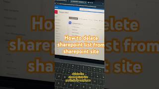 How to delete #sharepointlist from #sharepointsite  | #sharepointbasics #shorts #sharepointbasics
