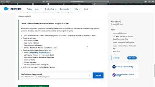 Create a Session-Based Permission Set and Assign It to a Use | Trailhead Challenge | Everyday Living