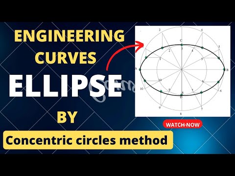 👉how to draw Ellipse by concentric circle method. Engineering Curves🔥#viral #youtube #drawing