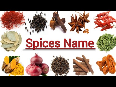 Spices name || spices names vocabulary in English || list of Indian Spices #spices