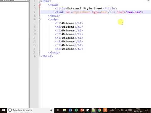 CSS External Style Sheets