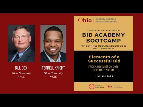 MBAC Bid Academy Bootcamp - Day #5 - Elements of a Successful Bid