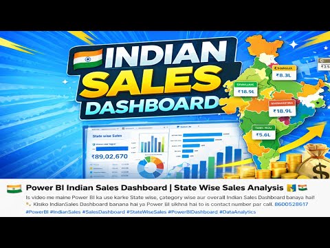 📊Power BI Indian Sales Dashboard | State Wise Sales Analysis Full Project #viral #trending