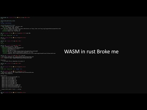 Rust wasm broke me