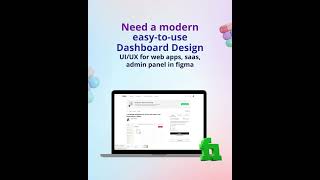 design dashboard UI UX for web apps, saas, admin panel in figma