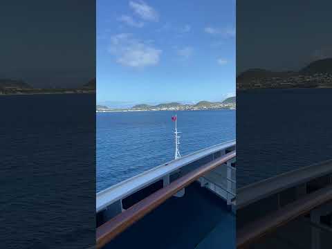 Pulling into Saint Kitts Gorgeous view