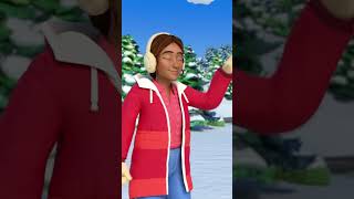 Nina's Snow racing fun with Cody! 🎶 #forkids #shorts #cocomelon #nina #snow