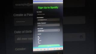 Create Spotify Registration Page Using HTML and CSS | Complete Web Design Tutorial