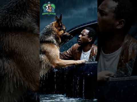 🐕‍🦺 “A German Shepherd saves a man trapped in a flooded car during a storm.”