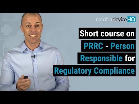 Short course on PRRC - Person responsible for regulatory compliance