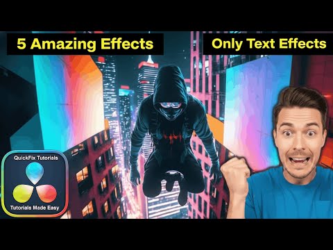 5 Amazing Text Effects in DaVinci Resolve | Beginner Tutorial