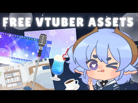 【Vtuber Tutorial】A Website with Free Backgrounds, Overlay Elements and Assets for Vtubers  - OKUMONO