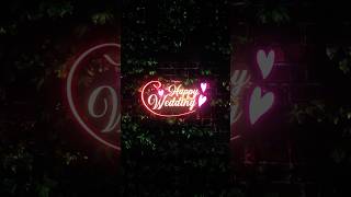 Neon wedding sign | Neon logo animation intro video #neon #neonlights #neonvibes #wedding #shorts