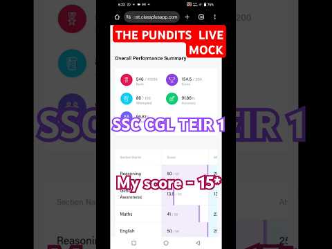 7-8 june📅 THE PUNDITS live mock SSC CGL🎯 #ssc #ssccgl #mocktest #shorts #viral
