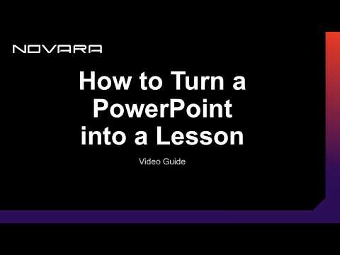 How to Turn a PowerPoint into a Lesson