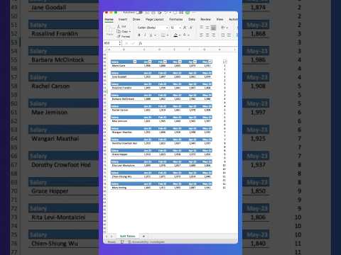 Excel hack to split a table #excel #productivity #exceltips